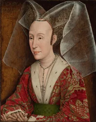 Portret van Isabella van Portugal, echtgenote van Filips III, hertog van Bourgondië 1397-1471, ca. 1450-1475