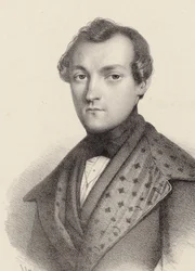 Portret van de pianist en componist Antoine de Kontski