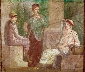 Gesprek van vrouwen (fresco)
