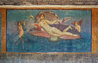 Fresco van Venus, Huis van Venus in Schelp, Pompeii (Unesco Werelderfgoedlijst)
