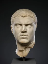 Marmeren portret van keizer Caracalla, 212-217 AD (marmer)