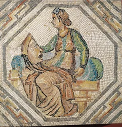 Melpomene, de muze van de tragedie, uit een villa in Augusta Treverorum