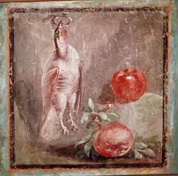 Patrijs en granaatappels (fresco)