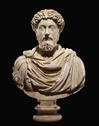 Portretbuste van keizer Marcus Aurelius, ca. 170-180 n.Chr.