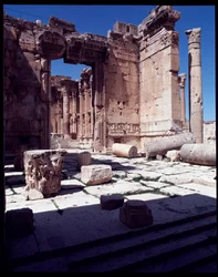 Resten van de tempel van Bacchus