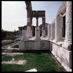 Romeinse kunst: uitzicht op het capitool (capitolium), 73 n.Chr., Brescia Italië