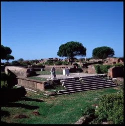 Romeinse kunst: uitzicht op de ruïnes van de tempel van Hercules