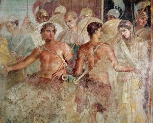 Het afscheid van Achilles en Briseis (fresco)