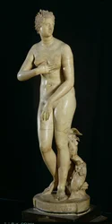 De Medici-Venus, kopie van het hellenistische origineel van Praxiteles (ca. 370-330 v.Chr.)