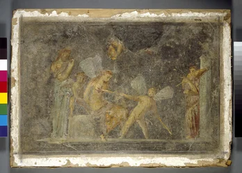 Muurschildering, Pompeii, Romeins, 1e eeuw