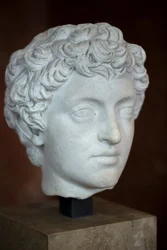 Kunst Rome Hoofd van de Romeinse keizer Marcus Aurelius Jong (121 - 180 AD) marmer