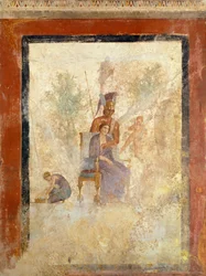 Fresco met Ares en Aphrodite, uit Huis van Gestrafte Liefde, Pompeii (UNESCO Werelderfgoedlijst)