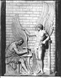 Reliëf met Daedalus en Icarus