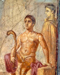 Selene en Endymion, fresco uit Huis van de Eeuwfeest, Pompeii, Campania, Romeinse Beschaving