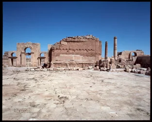 Zicht op Romeinse tempel