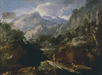 Landschap met waterval