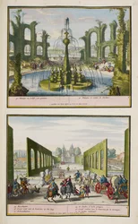 Het Park in Enghien, c.1685, illustratie uit een 