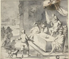Scène uit de Nederlandse geschiedenis: Smekelingen voor de heerser