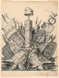 Tekening, Wapentrofee, 1830-1850