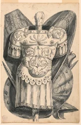 Tekening, Trofee met wapens, 1830-1850