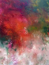 Rood-roze, vloeiend, abstract