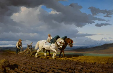 Het ploegen, 1844