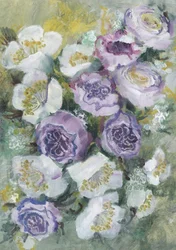 Boeket met lavendel en wit