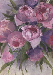 Roze pioenrozenboeket