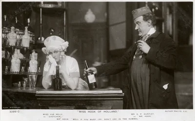 Eva Kelly en GP Huntley, Britse acteurs, ca. 1907
