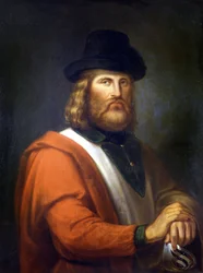 Giuseppe Garibaldi schilderij door R.E.Hauser