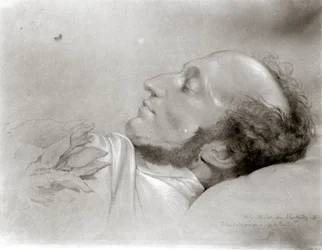 Felix Mendelssohn (1809-47) op zijn sterfbed, ca.1847