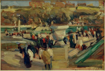 Wandelaars in het park (Jardin du Luxembourg), Parijs