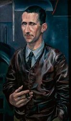 Portret van de Duitse schrijver en toneelschrijver Bertolt Brecht (Bertold Brecht