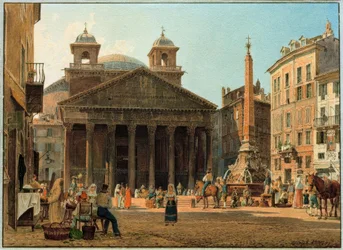 Het Pantheon en Piazza della Rotonda in Rome