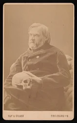 Portret van Alexander Ecker 1816-1887, circa 1870s