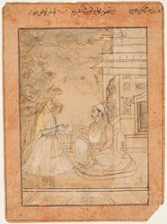 Maharaja Anup Singh van Bikaner ontvangt een hoveling