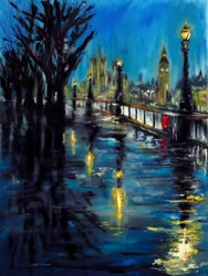 London Evening Promise, 2021 (olieverf op doek)