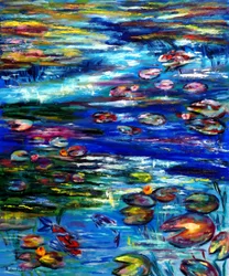 De vijver van Monet II, 2024 (olieverf op doek)