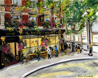 Sherlock Holmes Londen, 2023 (olieverf op doek)