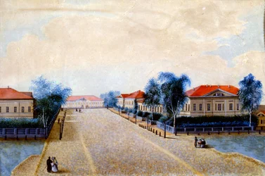Uitzicht op de Schatkamer in Tver, 1830s