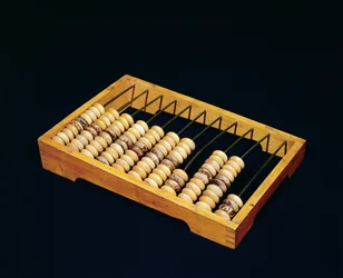 Telraam, kralencalculator, waarschijnlijk 19e eeuw