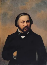 Portret van Mikhail Ivanovich Glinka (1804-57), 1850s