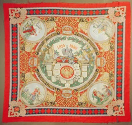 Sjaal ter herdenking van 25 jaar heerschappij van Alexander II (1818-81) Keizer van Rusland