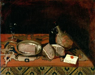 Stilleven met een tapijttafelkleed, c.1730