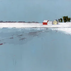 Winterlicht, 2025, acryl op houten paneel