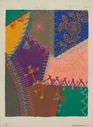 Crazy Quilt Detail, ca. 1940