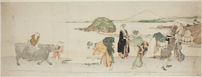 Aan het strand van Shichirigahama