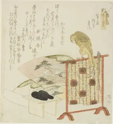 Sekiya, E-awase, en Matsukaze, uit de serie "Het Verhaal van Genji (Genji monogatari)"