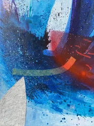 Dynamische blauwe spetter