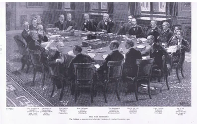 Het Ministerie van Oorlog, uit After Pretoria: The Guerilla War gepubliceerd door Harmsworth Bros Limited, 1901